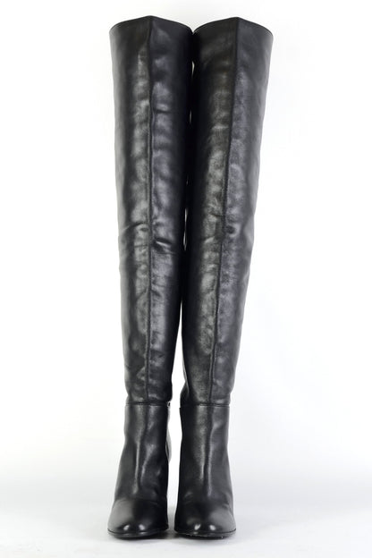 BUUTS Maje Overknees Leder schwarz 225126-4