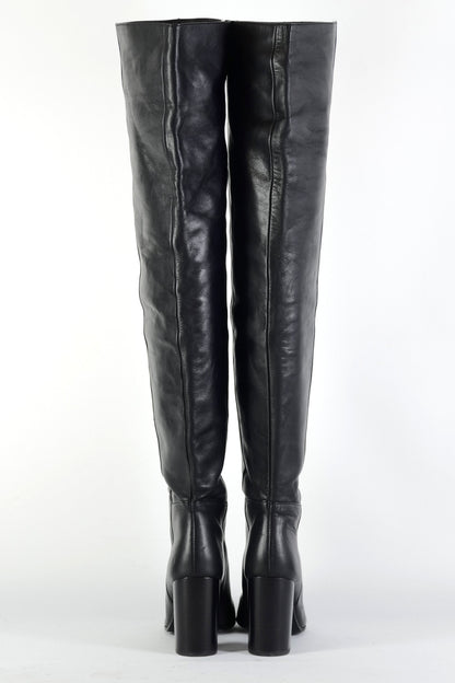 BUUTS Maje Overknees Leder schwarz 225126-5