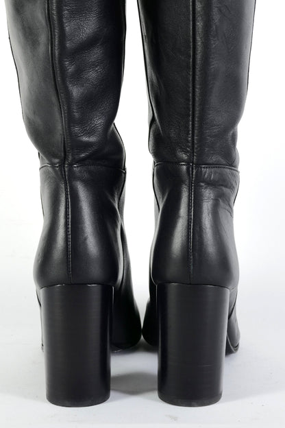 BUUTS Maje Overknees Leder schwarz 225126-6