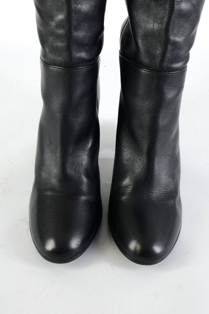 BUUTS Maje Overknees Leder schwarz 225126-7