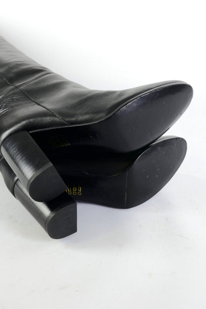 BUUTS Maje Overknees Leder schwarz 225126-8