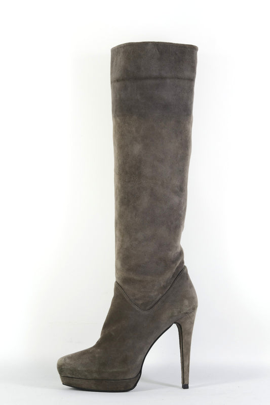 BUUTS Stuart Weitzmann Stiefel Wildleder grau 225128-1