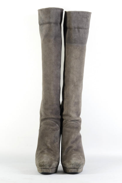 BUUTS Stuart Weitzmann Stiefel Wildleder grau 225128-6