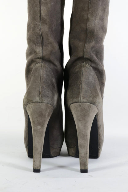 BUUTS Stuart Weitzmann Stiefel Wildleder grau 225128-8