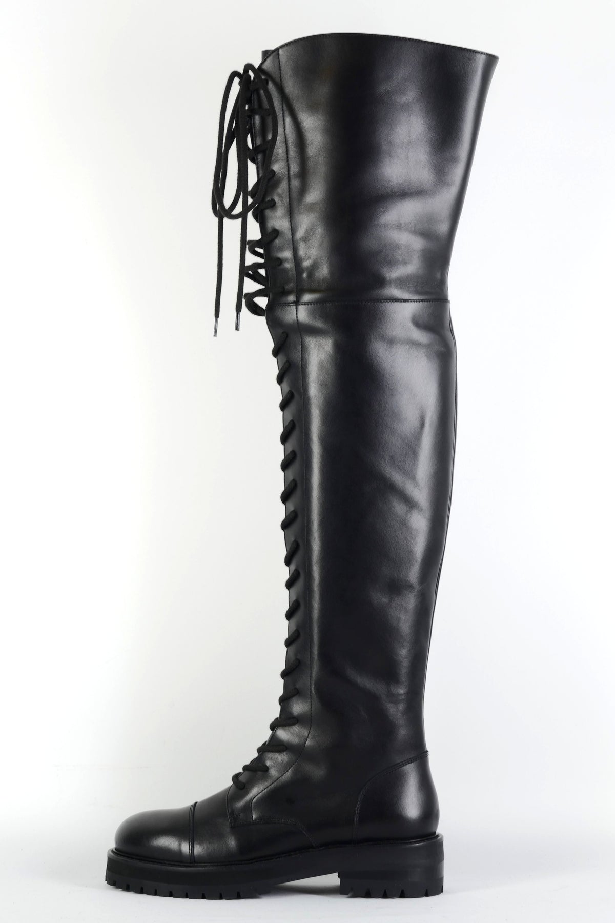 BUUTS Dondup Overknees Leder schwarz 225129-1