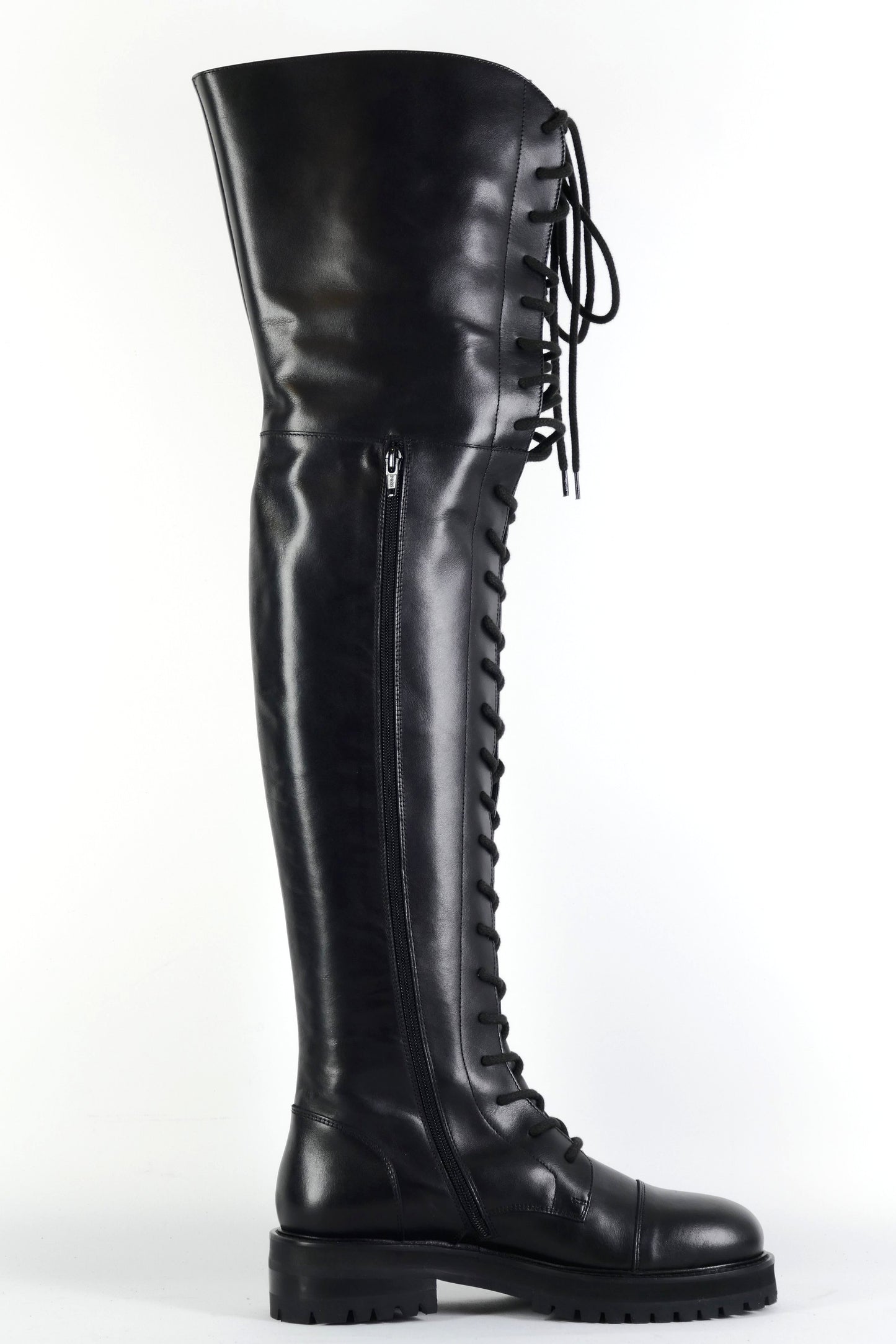 BUUTS Dondup Overknees Leder schwarz 225129-3
