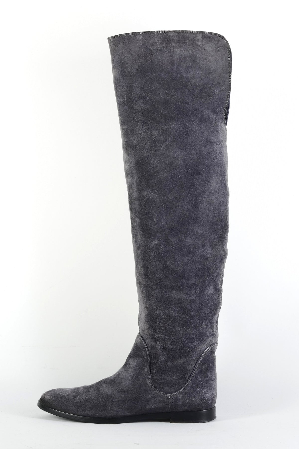 BUUTS Sergio Rossi Overknees Wildleder grau 225130-1