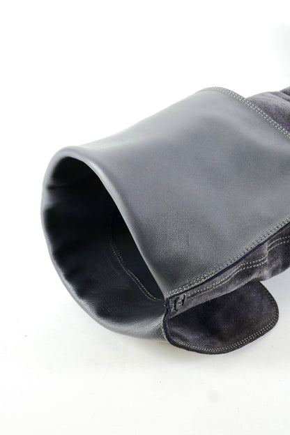 BUUTS Sergio Rossi Overknees Wildleder grau 225130-10