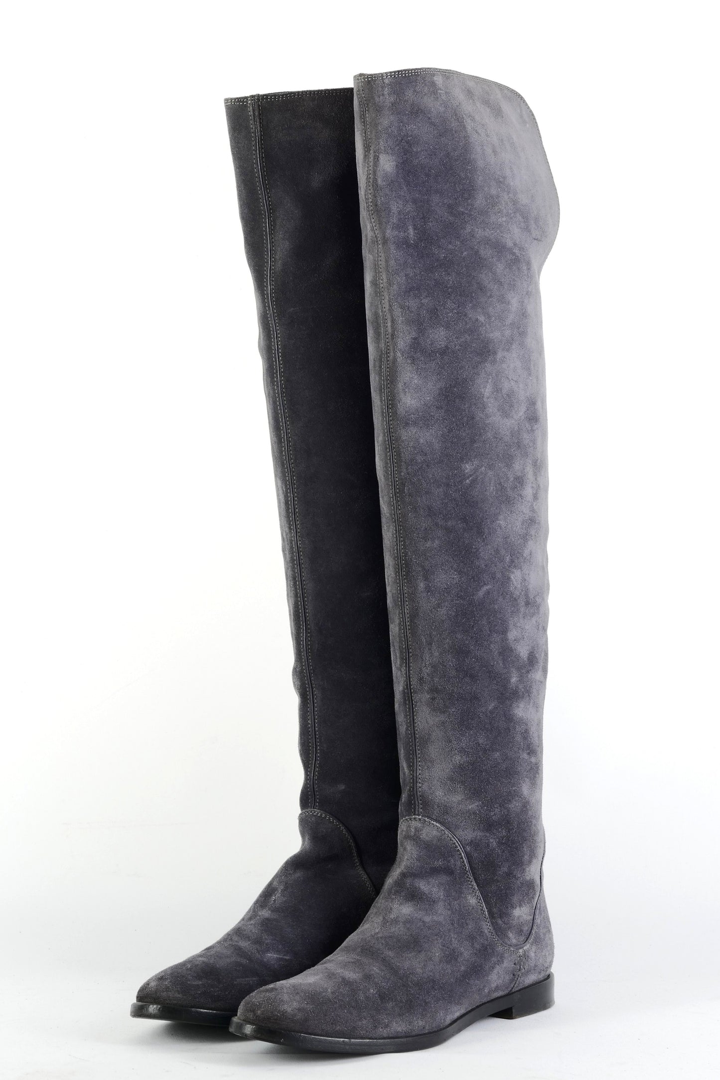 BUUTS Sergio Rossi Overknees Wildleder grau 225130-2
