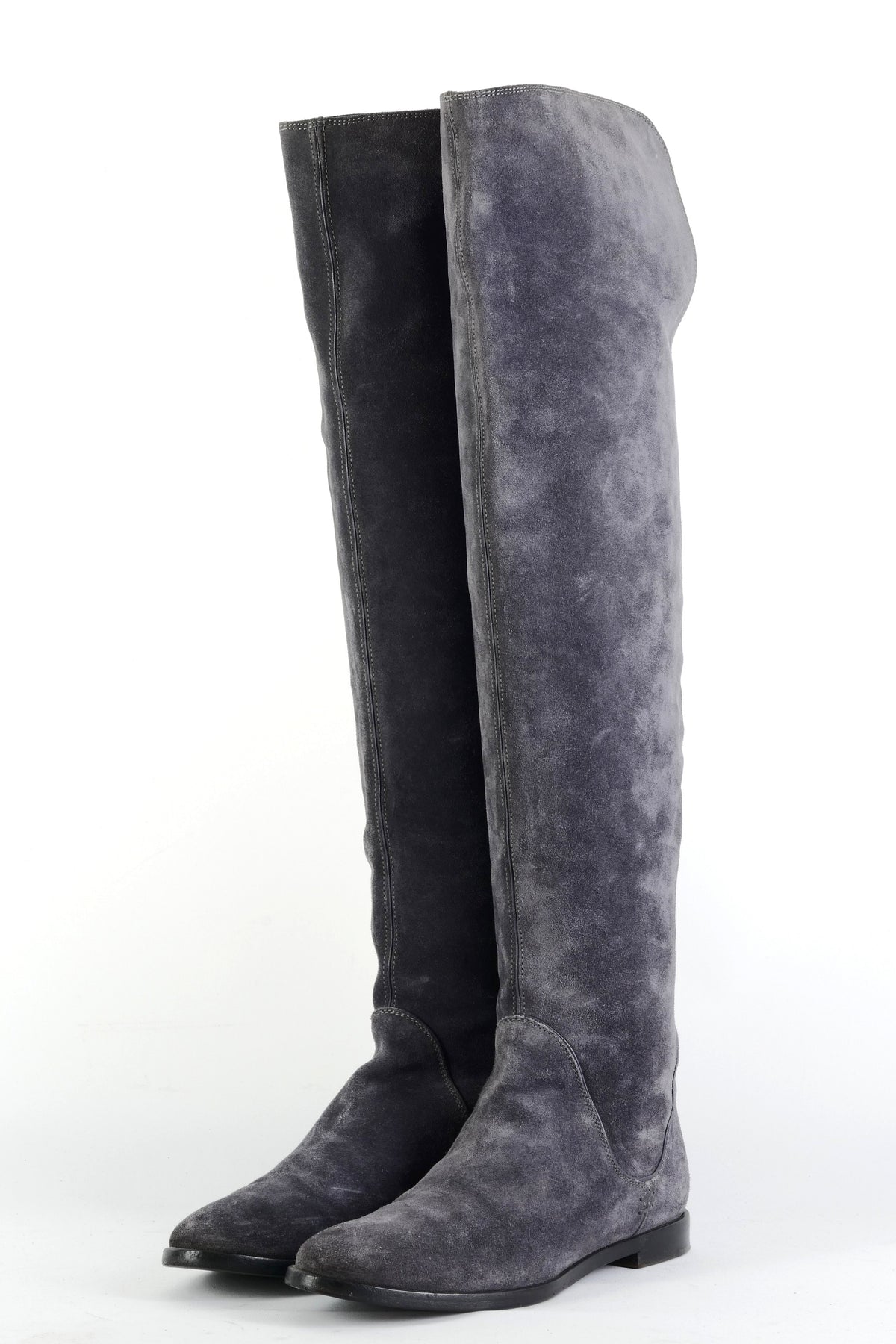 BUUTS Sergio Rossi Overknees Wildleder grau 225130-2
