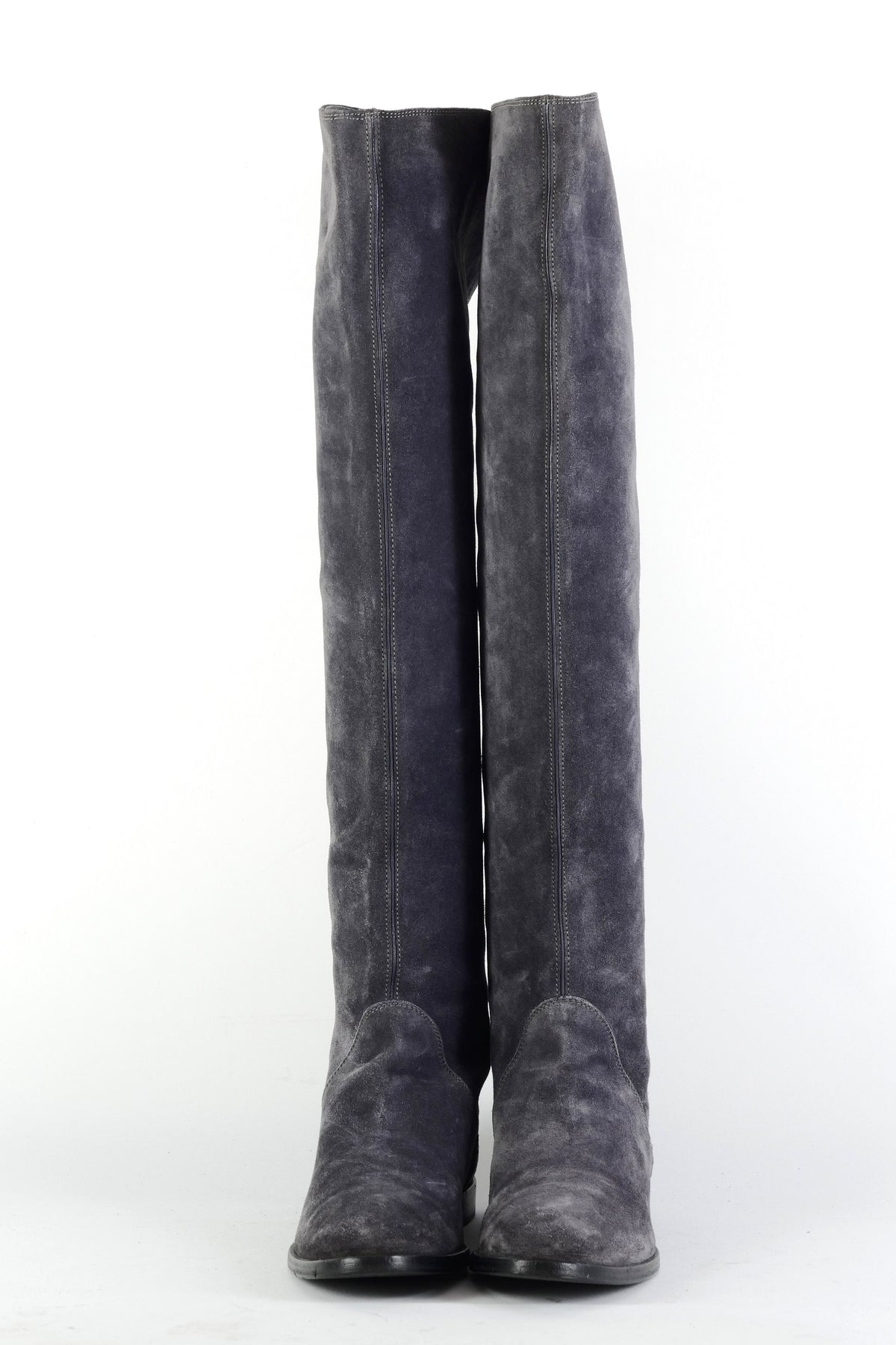 BUUTS Sergio Rossi Overknees Wildleder grau 225130-4