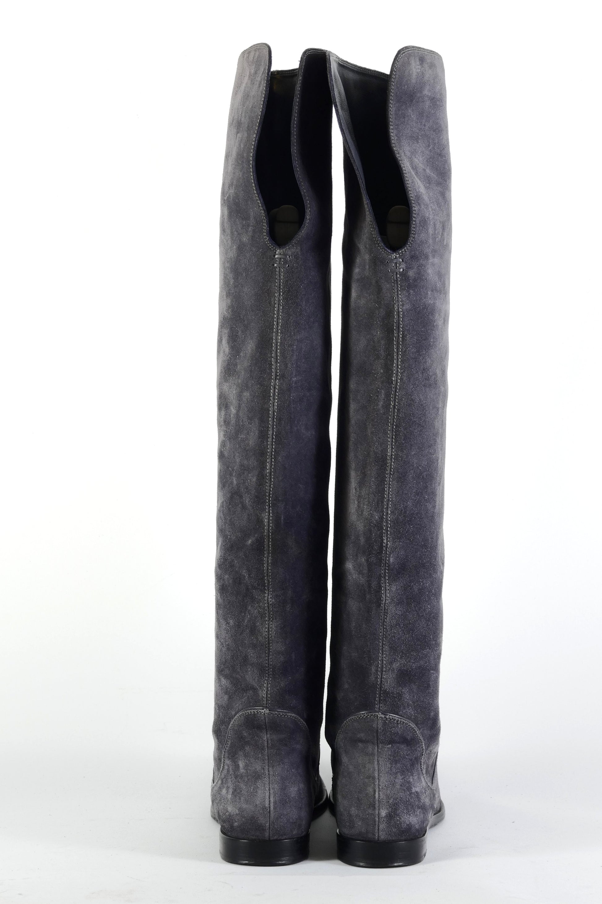 BUUTS Sergio Rossi Overknees Wildleder grau 225130-5