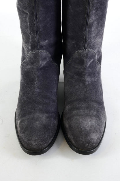 BUUTS Sergio Rossi Overknees Wildleder grau 225130-7