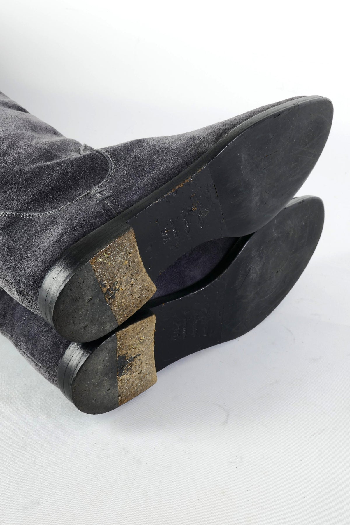 BUUTS Sergio Rossi Overknees Wildleder grau 225130-8