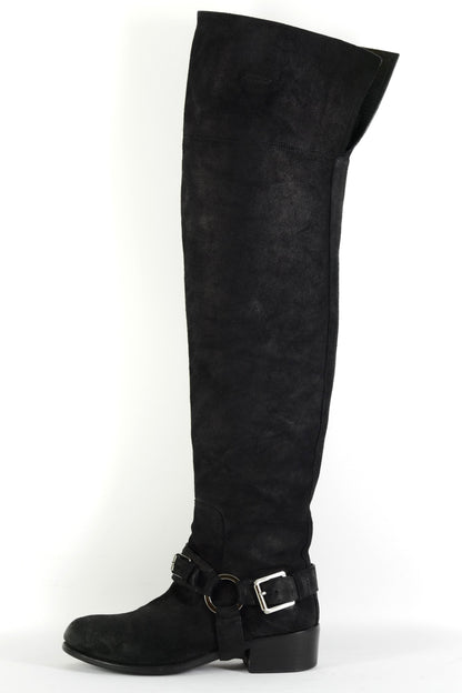 BUUTS Dior Overknees Wildleder schwarz 225131-1