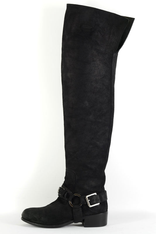 BUUTS Dior Overknees Wildleder schwarz 225131-1