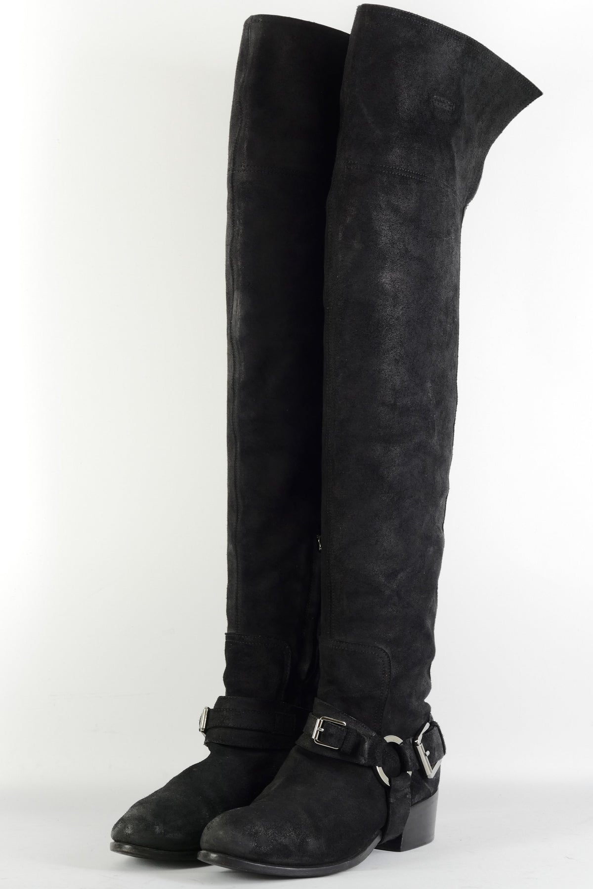 BUUTS Dior Overknees Wildleder schwarz 225131-2