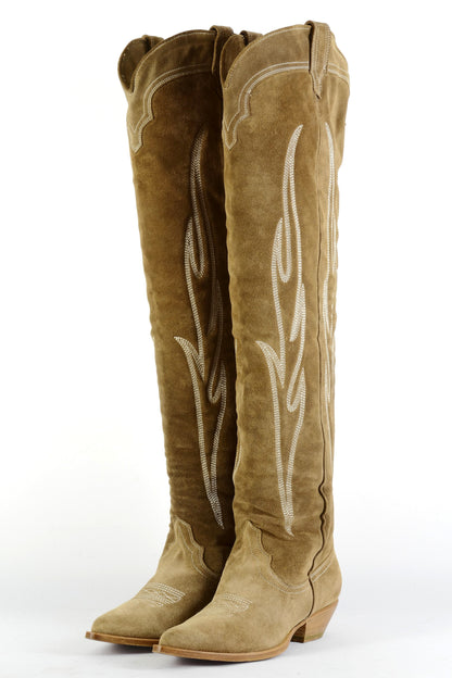 BUUTS Sonora Overknees Wildleder beige 225132-2