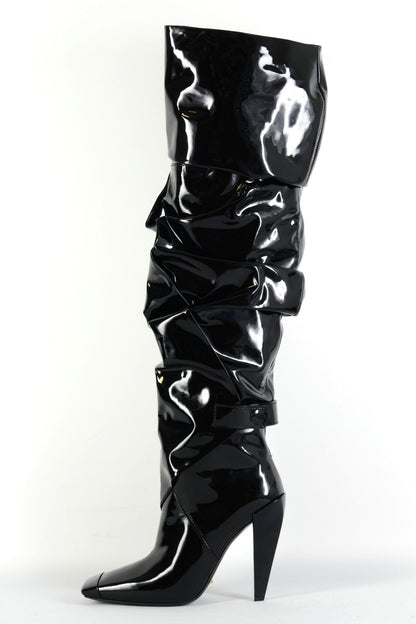 BUUTS Tom Ford Hohe Stiefel Leder schwarz 225134-1