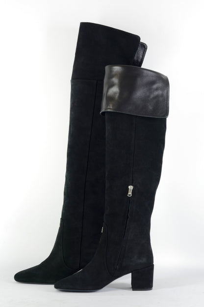 BUUTS Patrizia Pepe Overknees Wildleder schwarz 225141-10