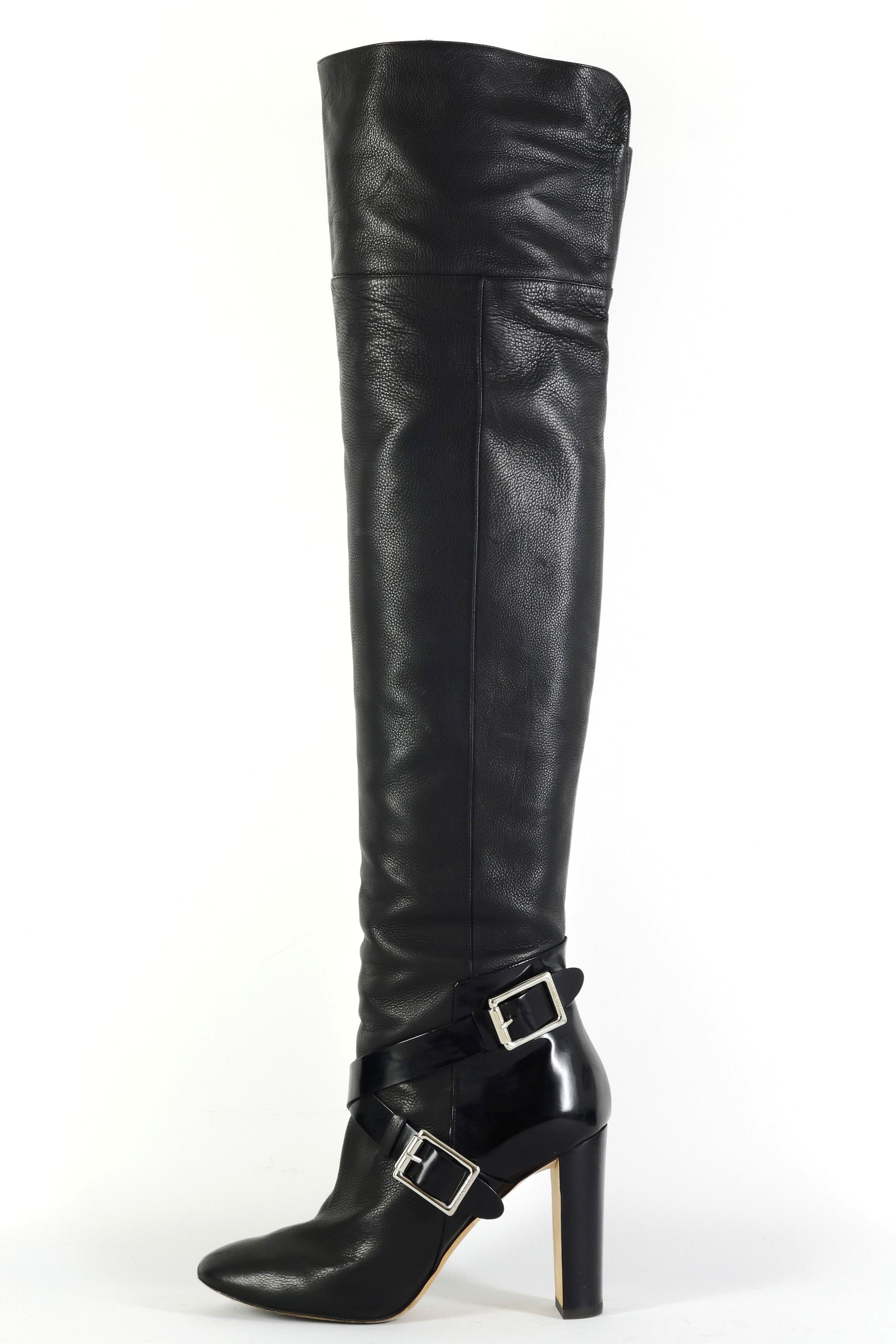 BUUTS Jimmy Choo Overknees Leder schwarz 225142-1