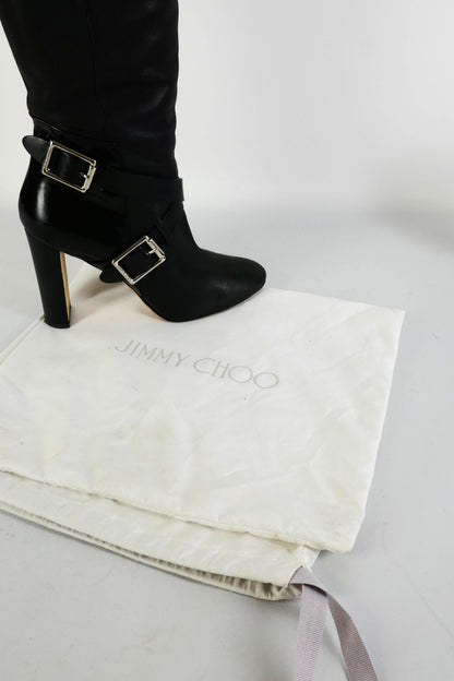 BUUTS Jimmy Choo Overknees Leder schwarz 225142-13