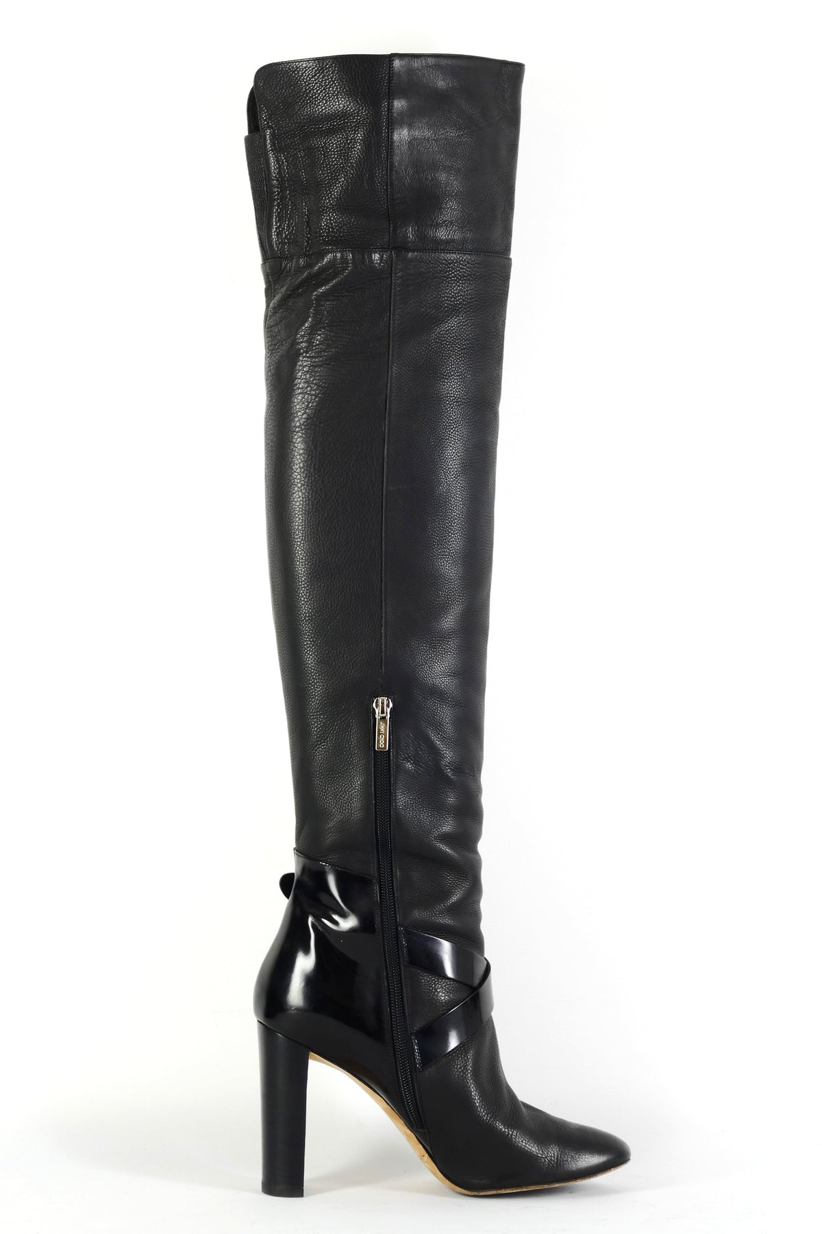 BUUTS Jimmy Choo Overknees Leder schwarz 225142-3
