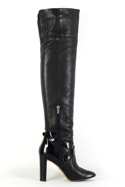 BUUTS Jimmy Choo Overknees Leder schwarz 225142-3