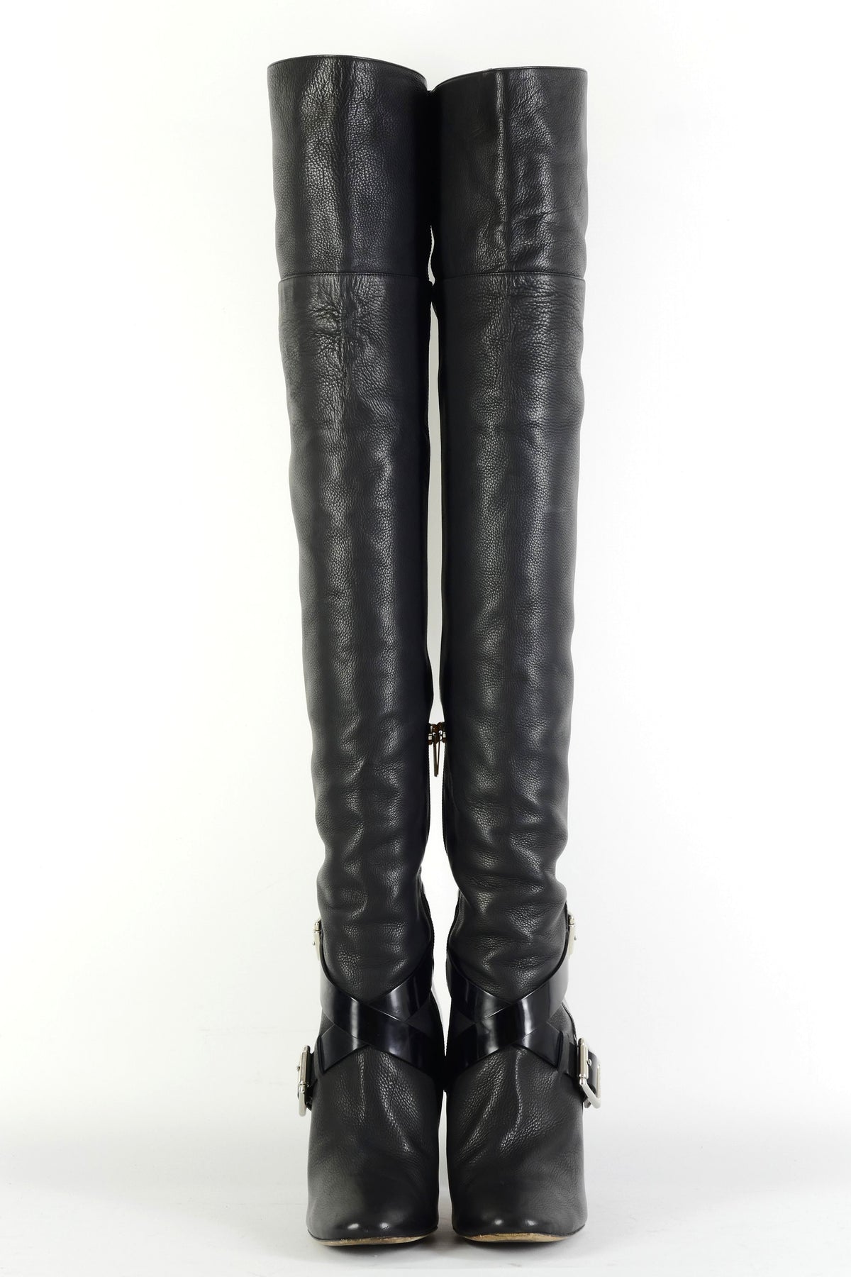 BUUTS Jimmy Choo Overknees Leder schwarz 225142-4