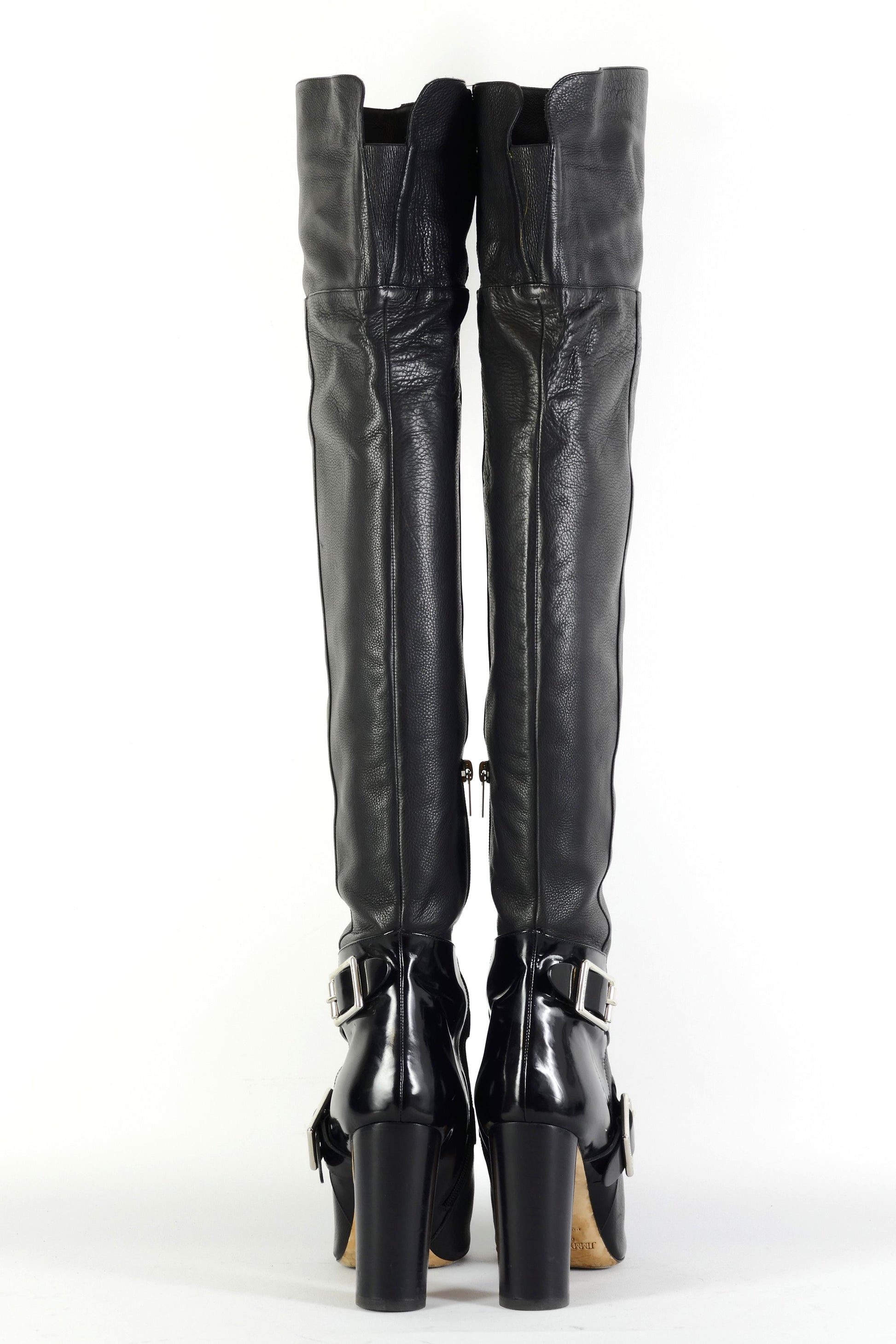 BUUTS Jimmy Choo Overknees Leder schwarz 225142-5