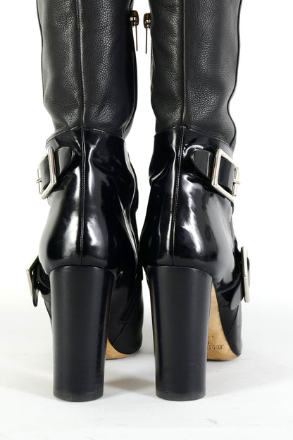 BUUTS Jimmy Choo Overknees Leder schwarz 225142-6