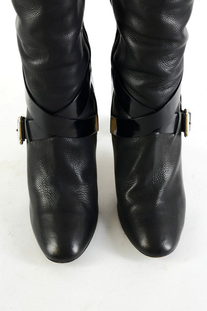 BUUTS Jimmy Choo Overknees Leder schwarz 225142-7