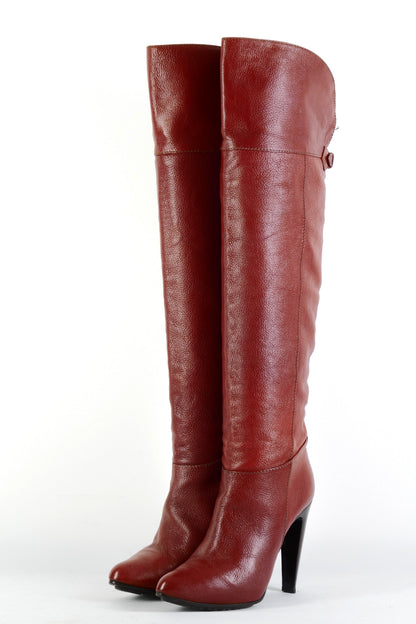 BUUTS Grey Mer Hohe Stiefel Leder bordeaux 225143-2