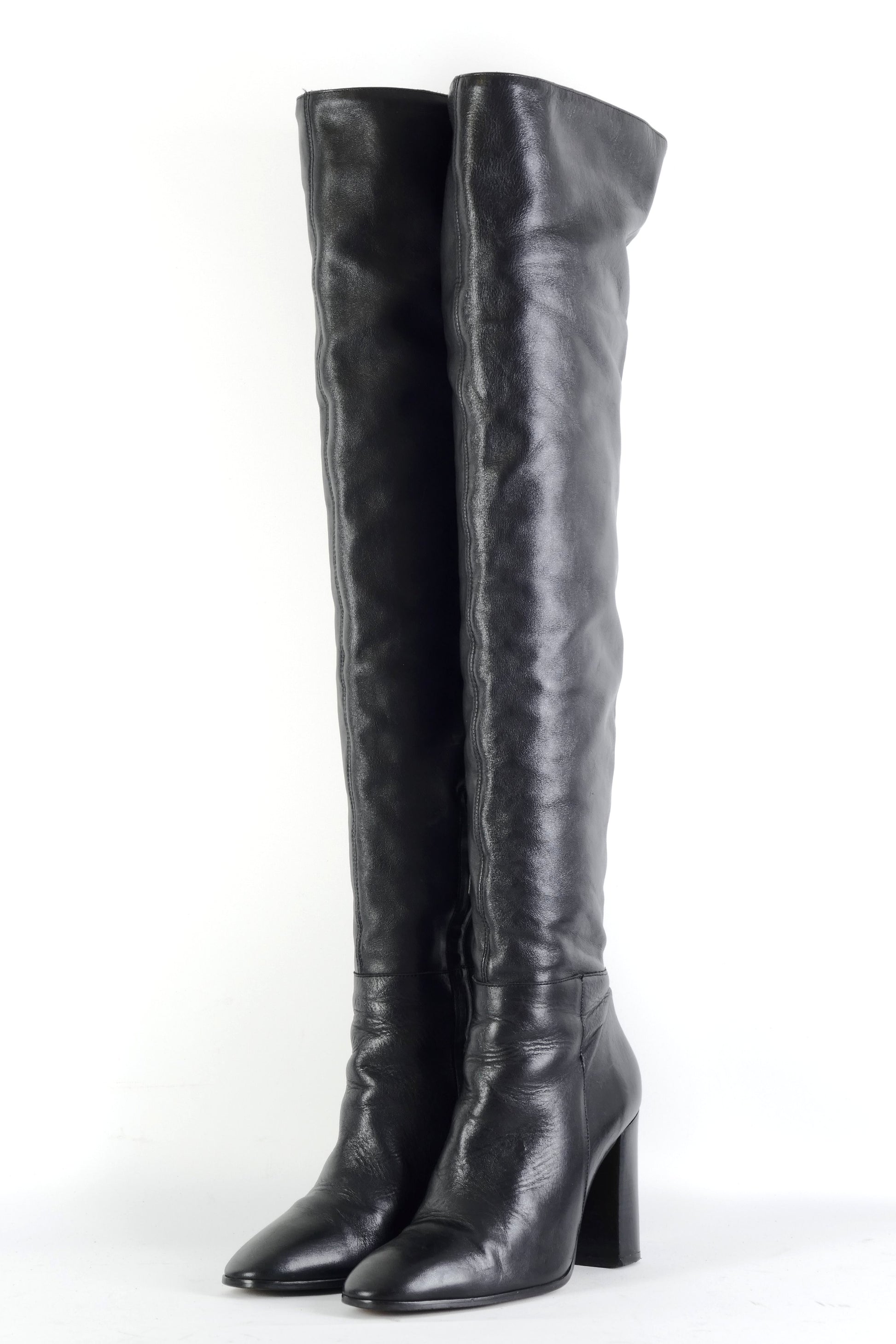 BUUTS Zara Overknees Leder schwarz 225144-2