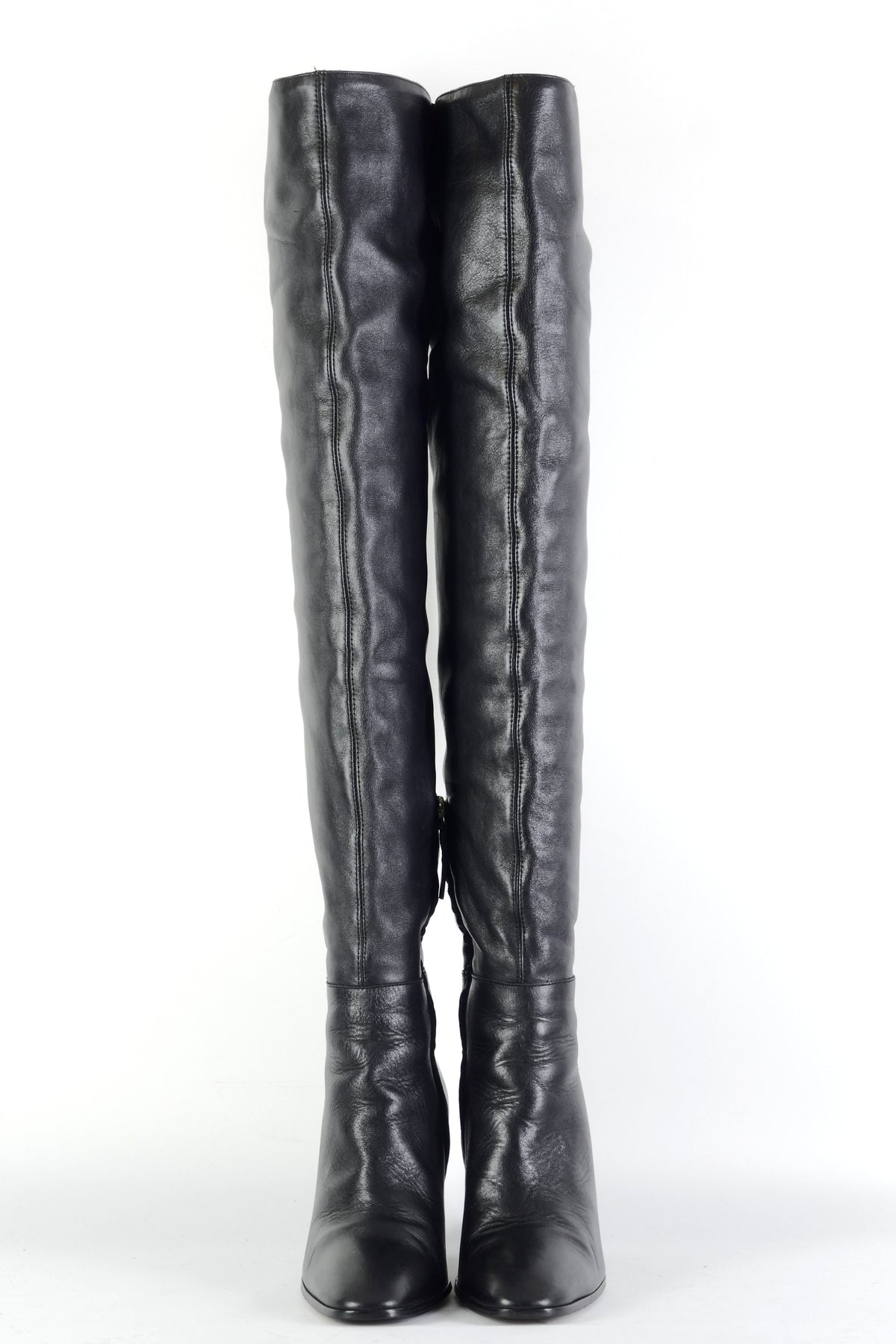 BUUTS Zara Overknees Leder schwarz 225144-4