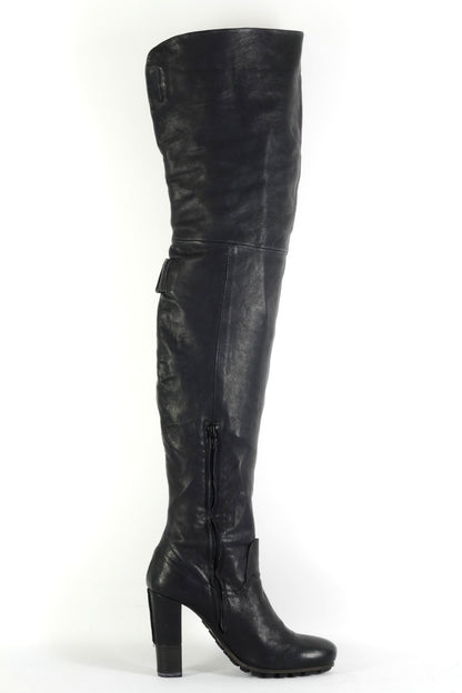BUUTS Vic Matie Overknees Leder schwarz 225148-3