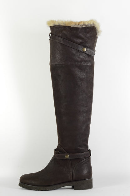 BUUTS Manufacture d'essai Hohe Stiefel Leder dunkelbraun 225149-1