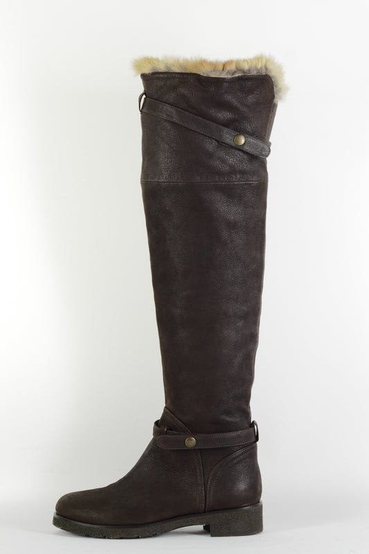 BUUTS Manufacture d'essai Hohe Stiefel Leder dunkelbraun 225149-1