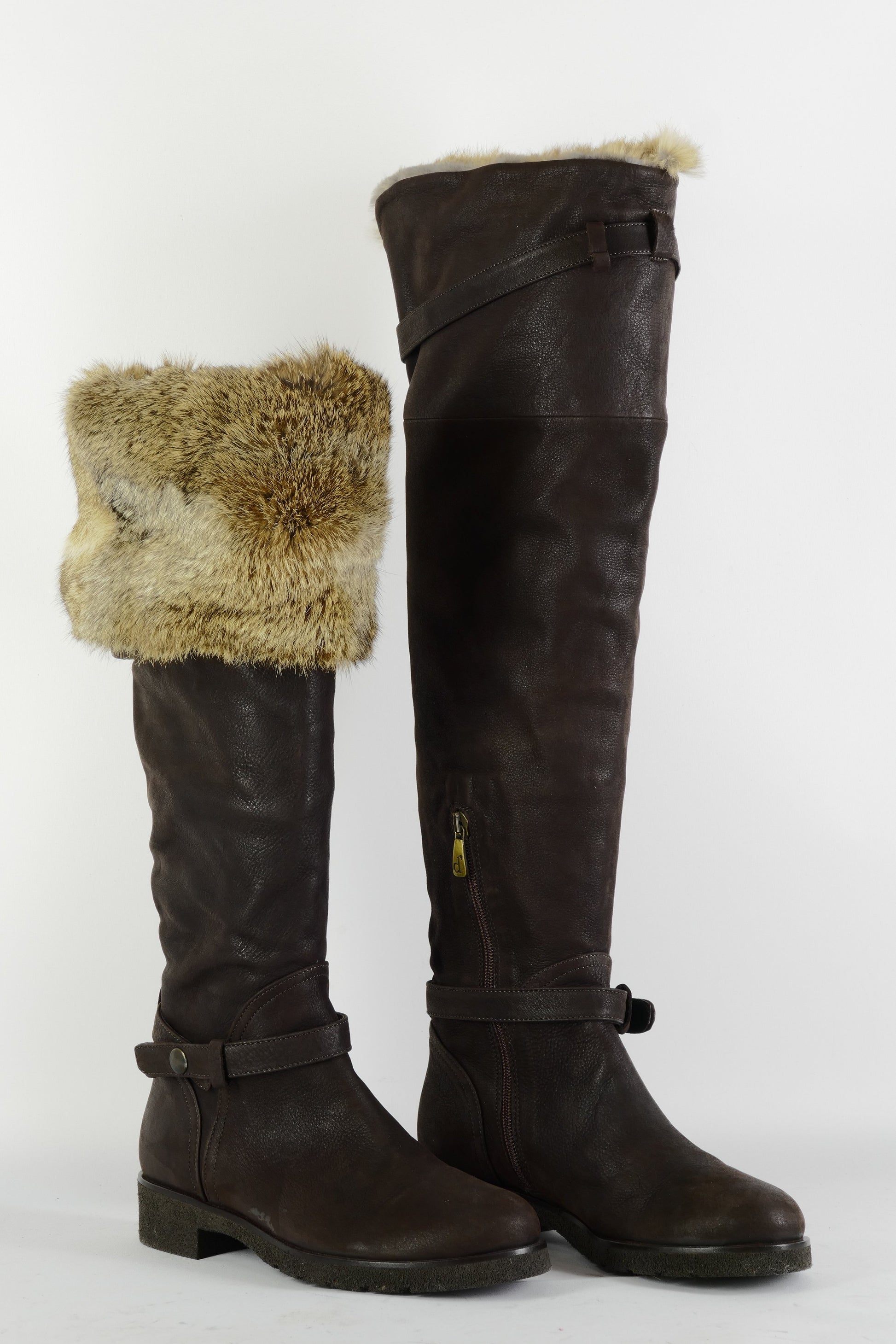BUUTS Manufacture d'essai Hohe Stiefel Leder dunkelbraun 225149-11