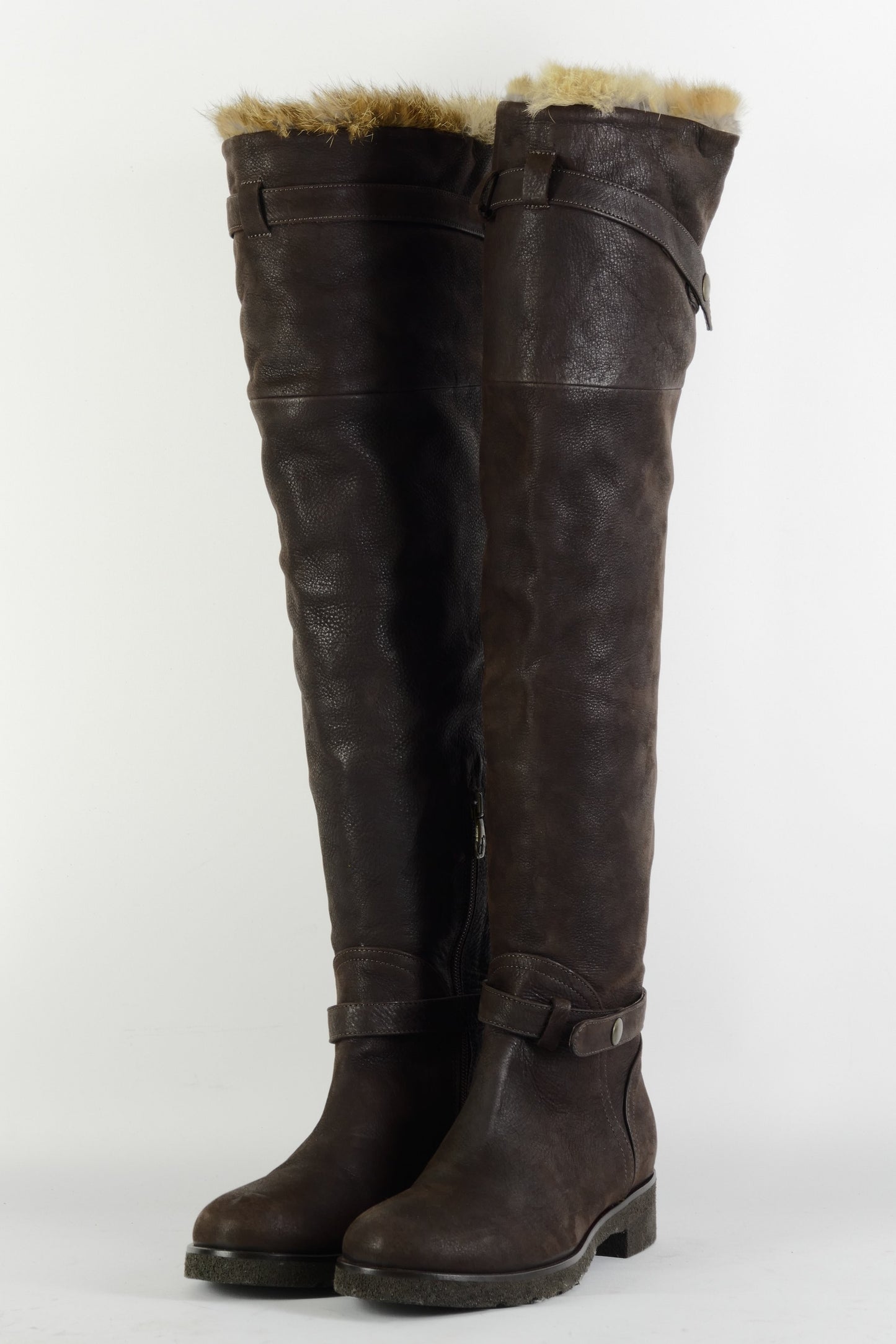 BUUTS Manufacture d'essai Hohe Stiefel Leder dunkelbraun 225149-2