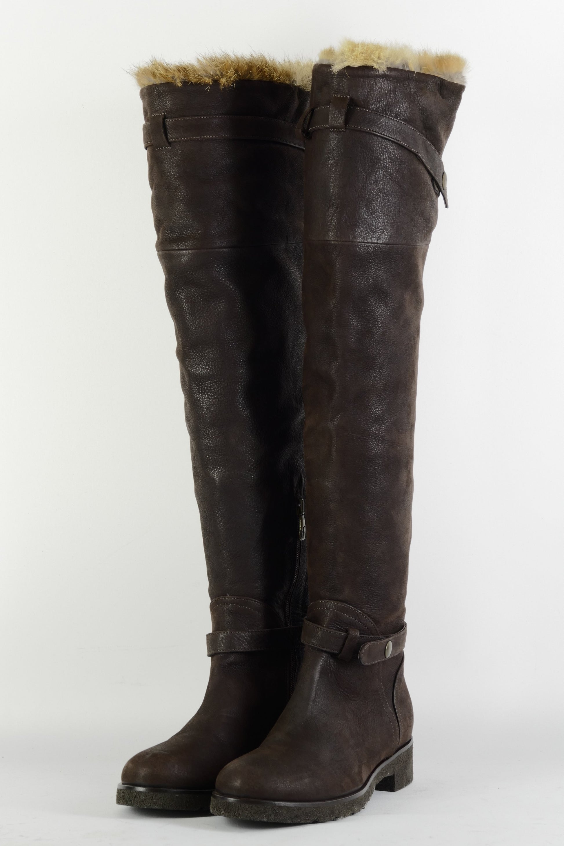 BUUTS Manufacture d'essai Hohe Stiefel Leder dunkelbraun 225149-2