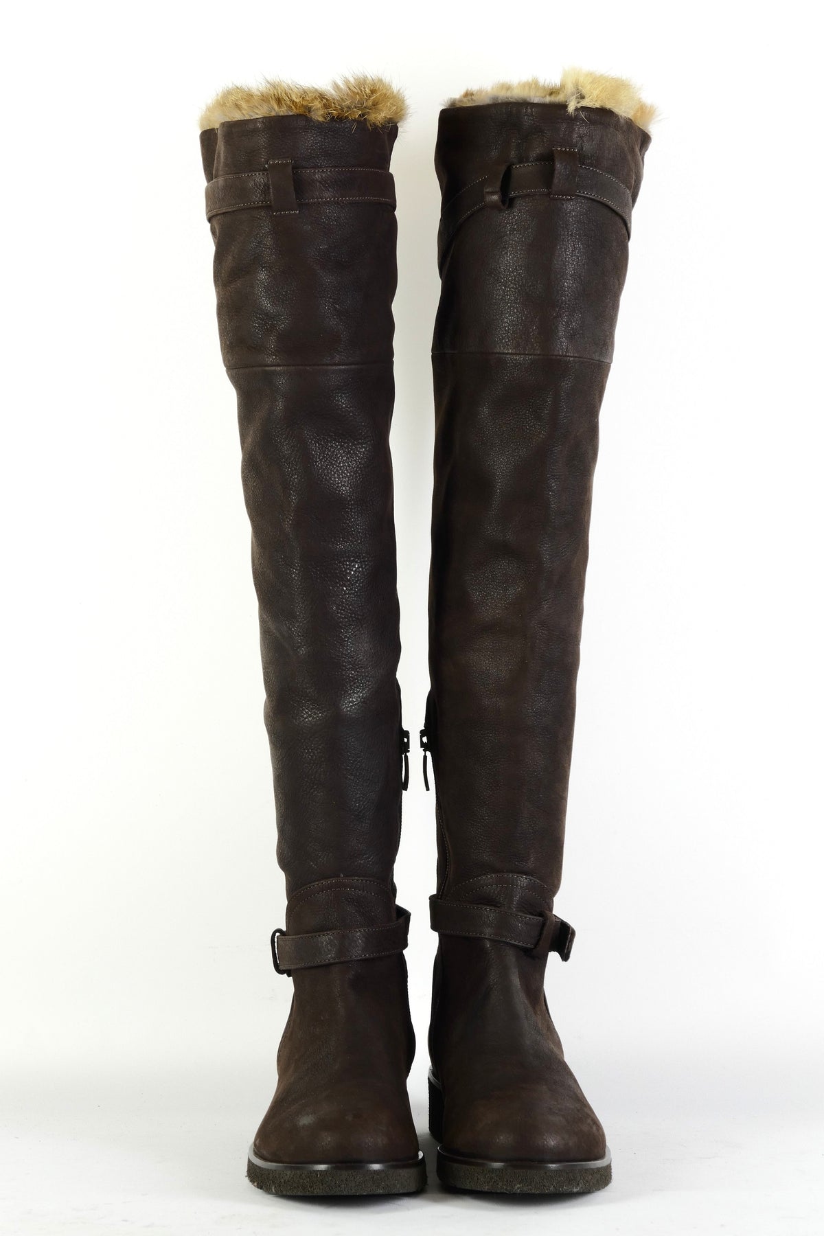 BUUTS Manufacture d'essai Hohe Stiefel Leder dunkelbraun 225149-4