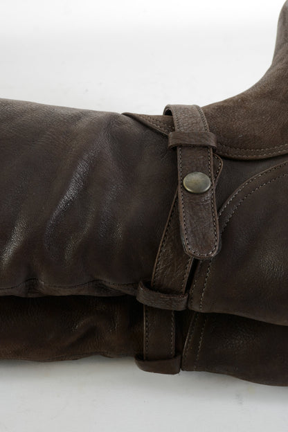 BUUTS Manufacture d'essai Hohe Stiefel Leder dunkelbraun 225149-9