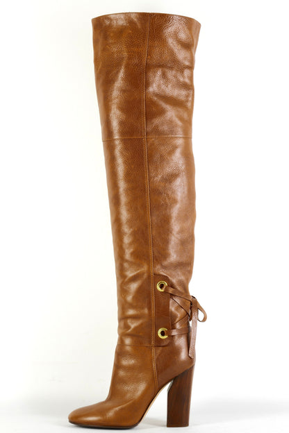 BUUTS Casadei Overknees Leder cognac 225150-1