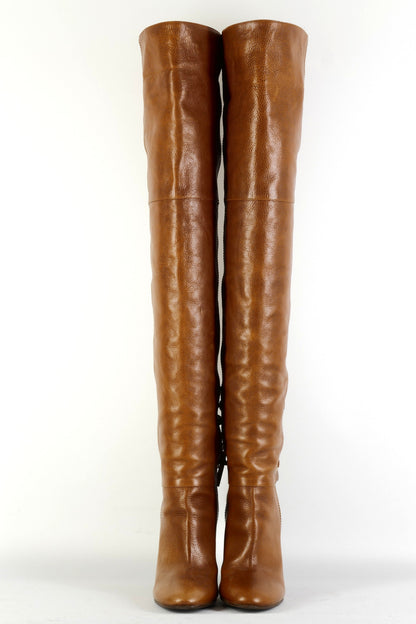 BUUTS Casadei Overknees Leder cognac 225150-4