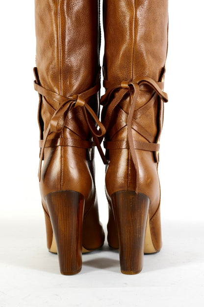 BUUTS Casadei Overknees Leder cognac 225150-6