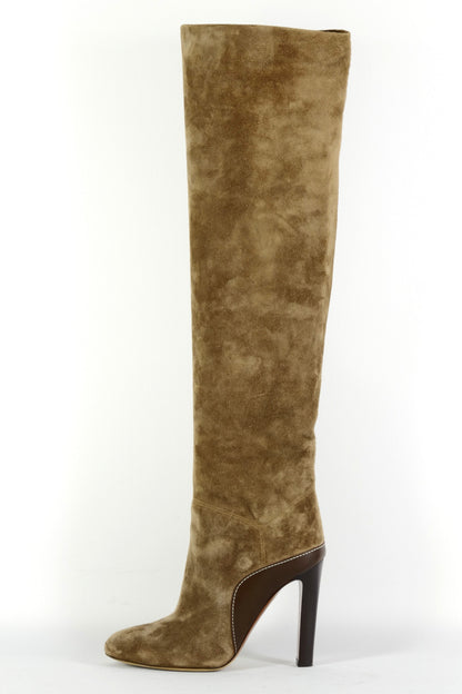 BUUTS Ralph Lauren Collection Hohe Stiefel Wildleder taupe 225157-1