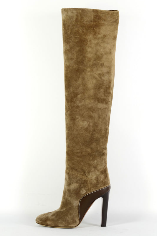 BUUTS Ralph Lauren Collection Hohe Stiefel Wildleder taupe 225157-1