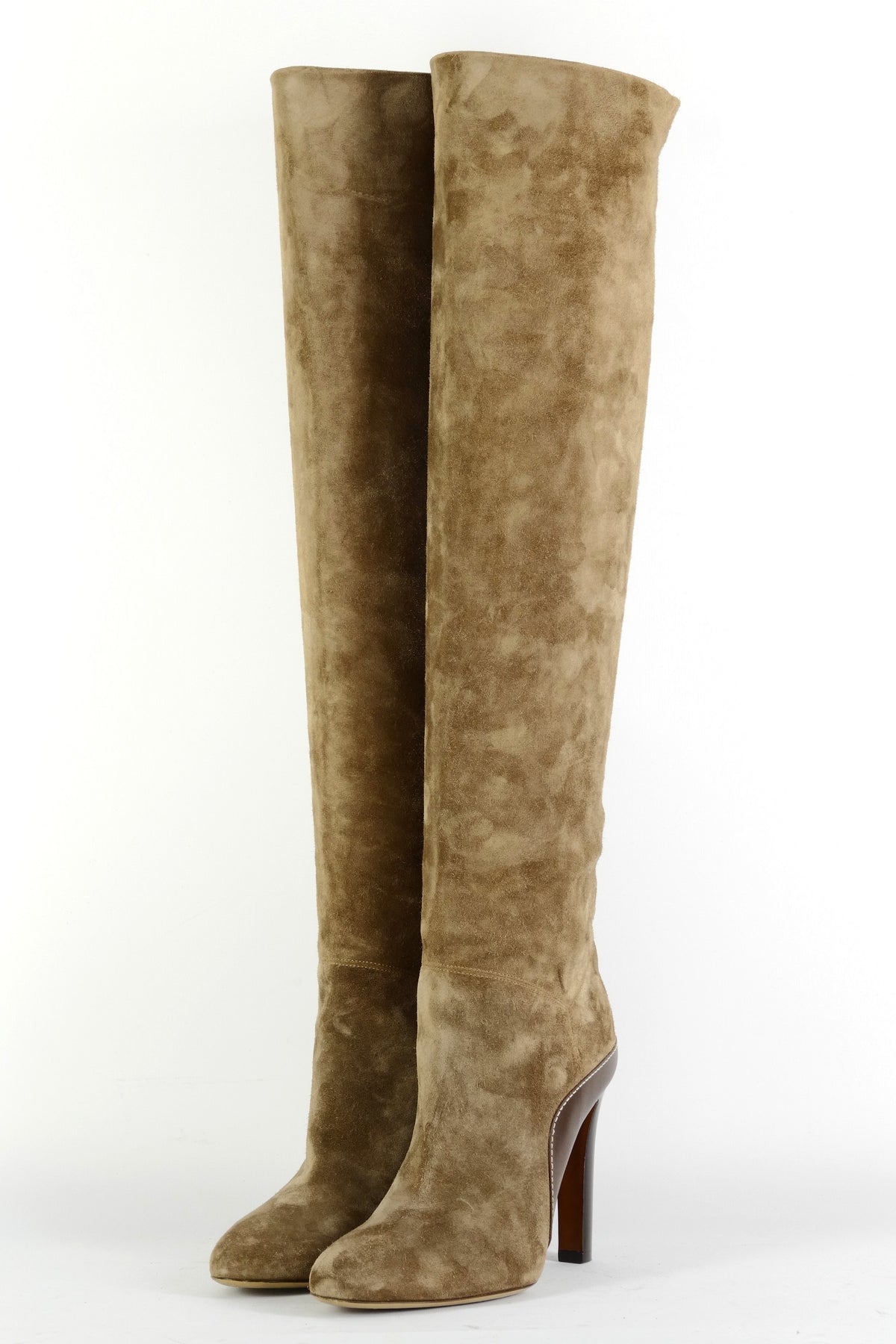 BUUTS Ralph Lauren Collection Hohe Stiefel Wildleder taupe 225157-2