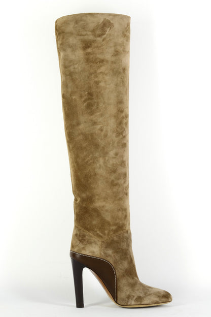 BUUTS Ralph Lauren Collection Hohe Stiefel Wildleder taupe 225157-3